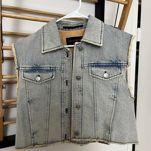 All Saints Denim Vest Size 2